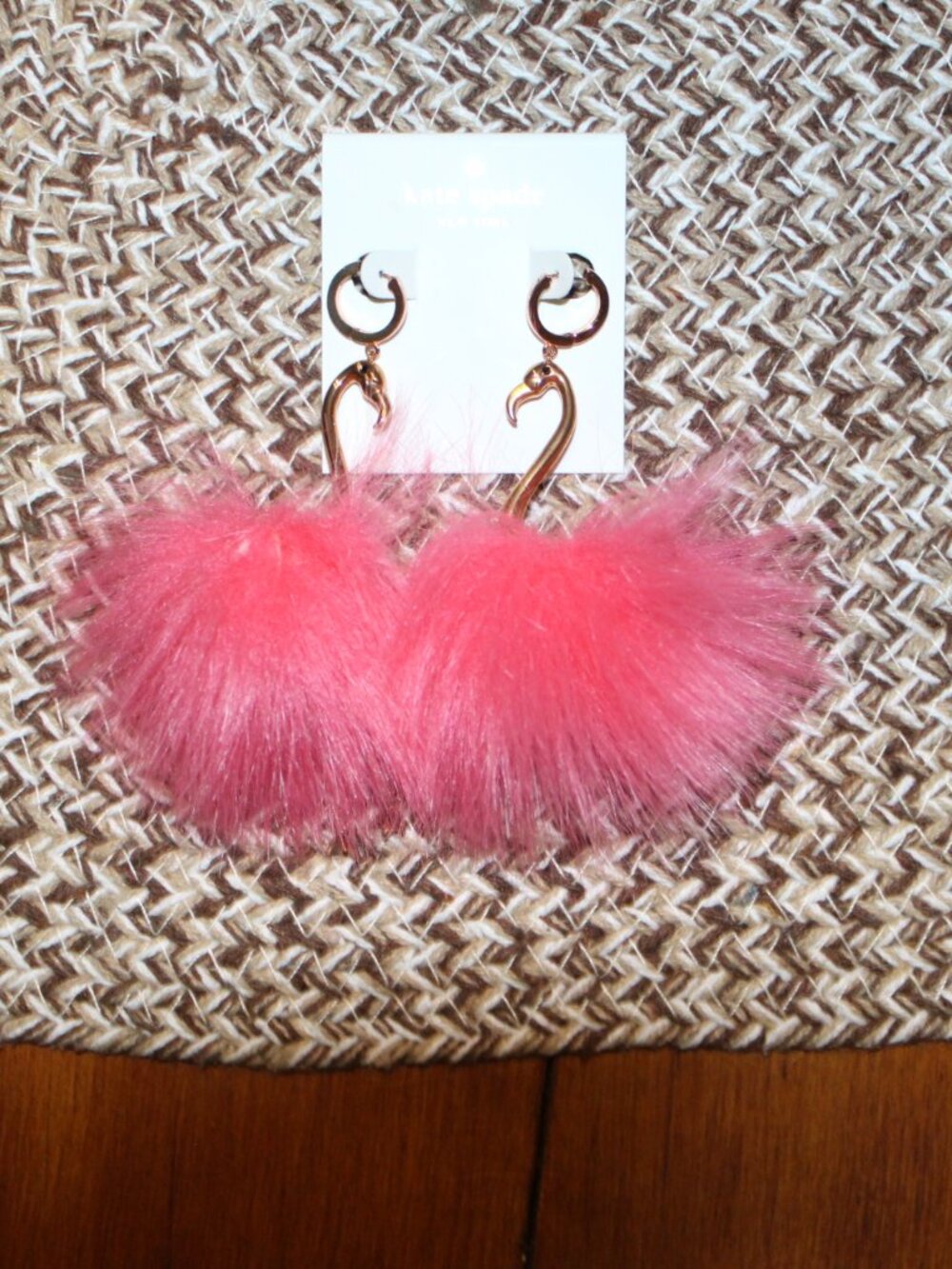 NWT Kate Spade New York "By the Pool " Flamingo necklace and earrings set.  FAB! - Picture 10 of 13